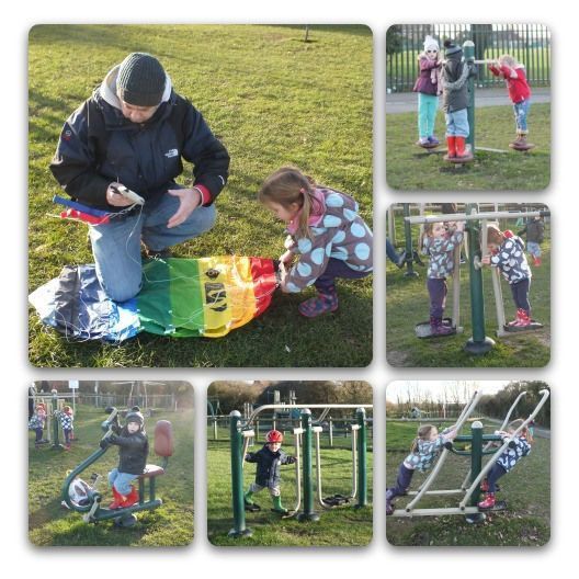 Getting ready to fly a kite