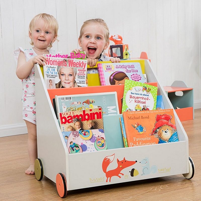 white bookcase for kids