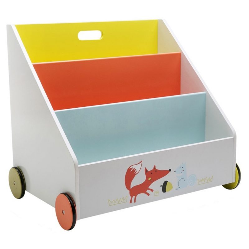 childrens bookcase on wheels