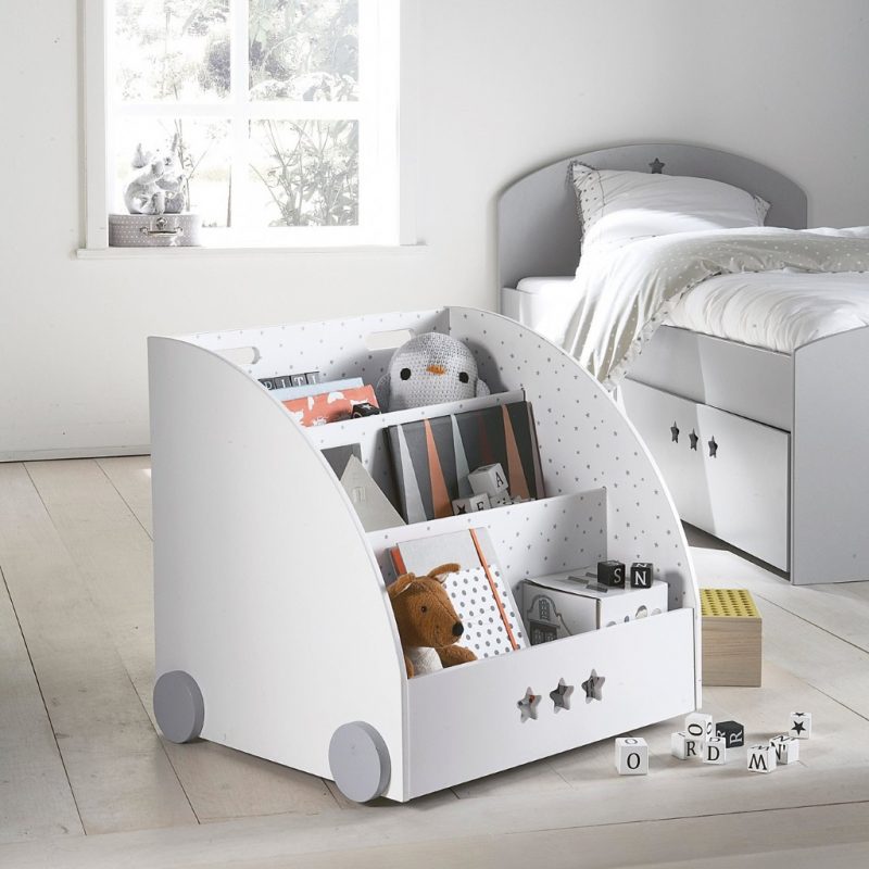 grey childrens bookcase