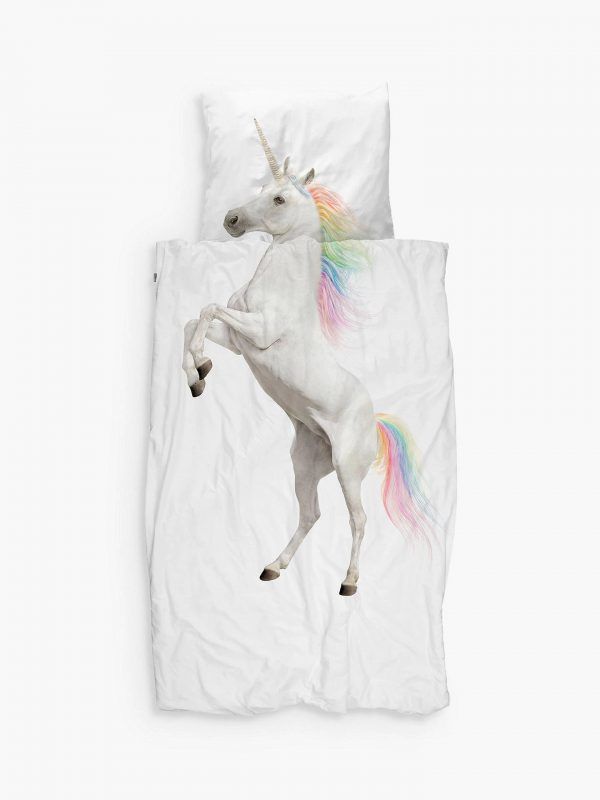 Realistic unicorn print bedding set