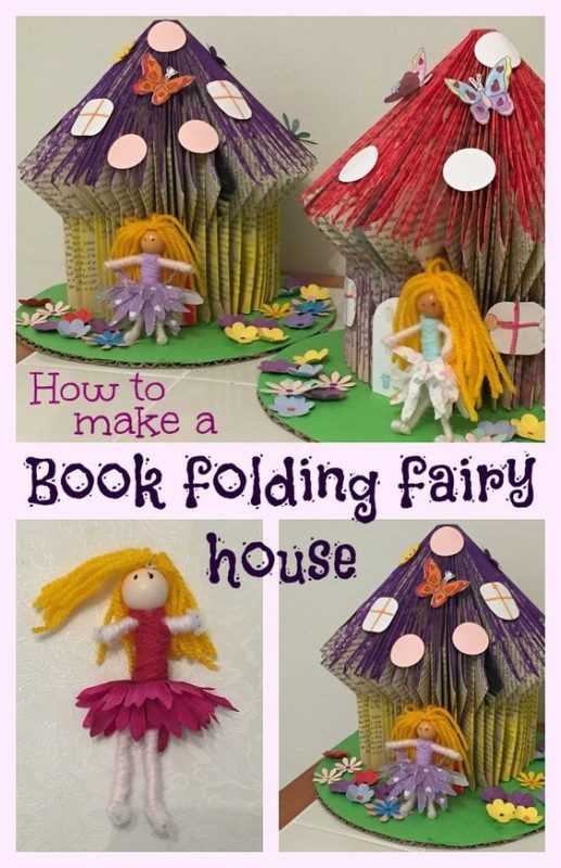 Hoe to make a book folding fairy house