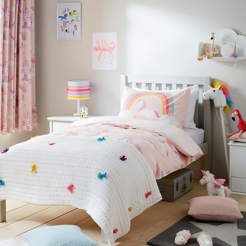 Little Home Magical Unicorn Theme Bedding Curtains Little Home Magical Unicorn Theme Bedding Curtains