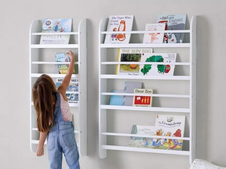 Wall-mounted gallery bookcases