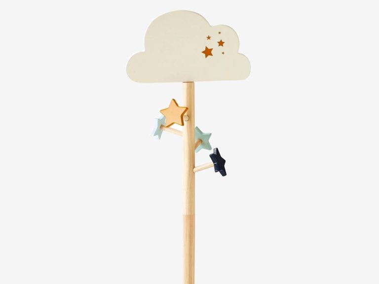 Cloud-themed coat stand