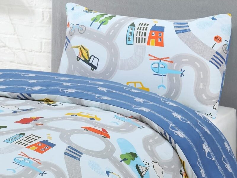 Transport themed kid's bedding set