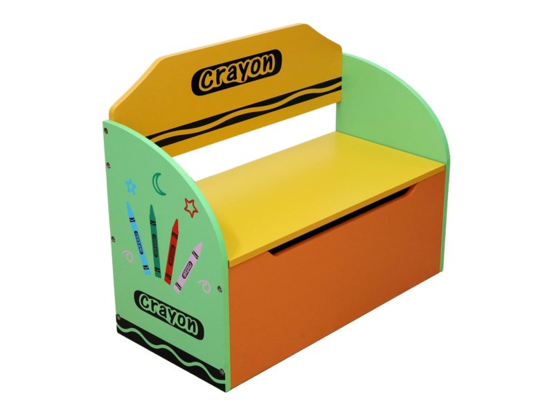 Multi-coloured storage bench