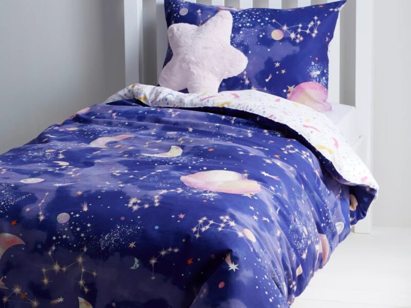 Stars and moon themed bedding