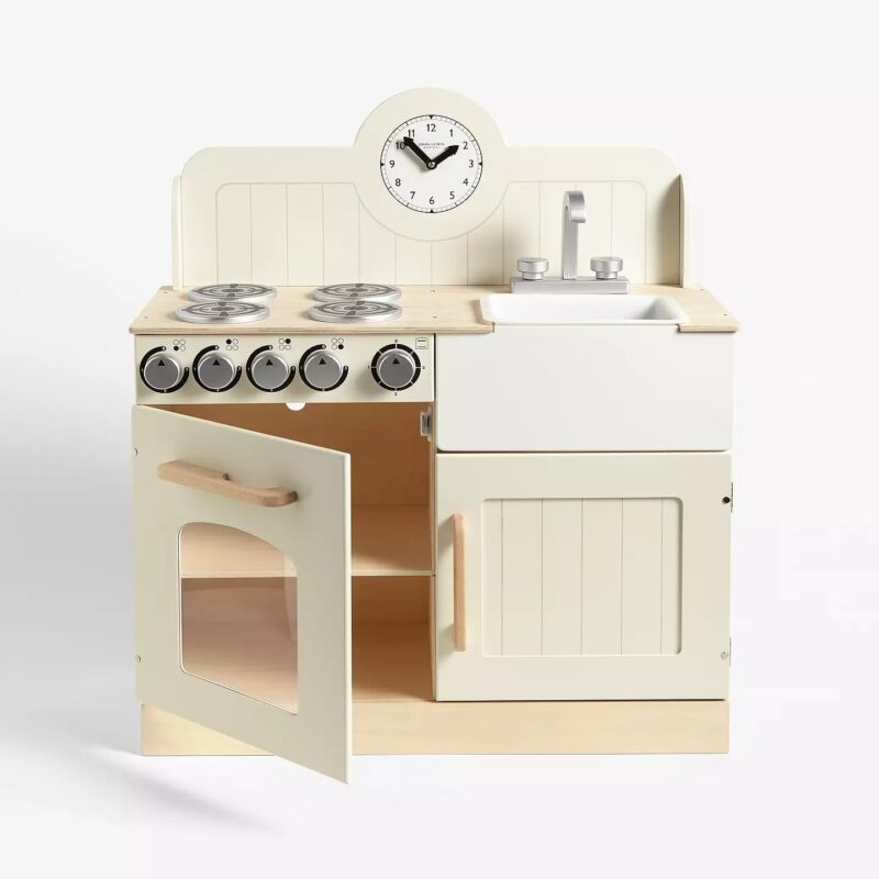 Cream-painted play kitchen