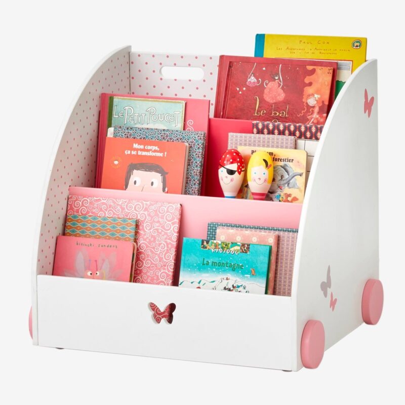 Butterfly-theme book cart