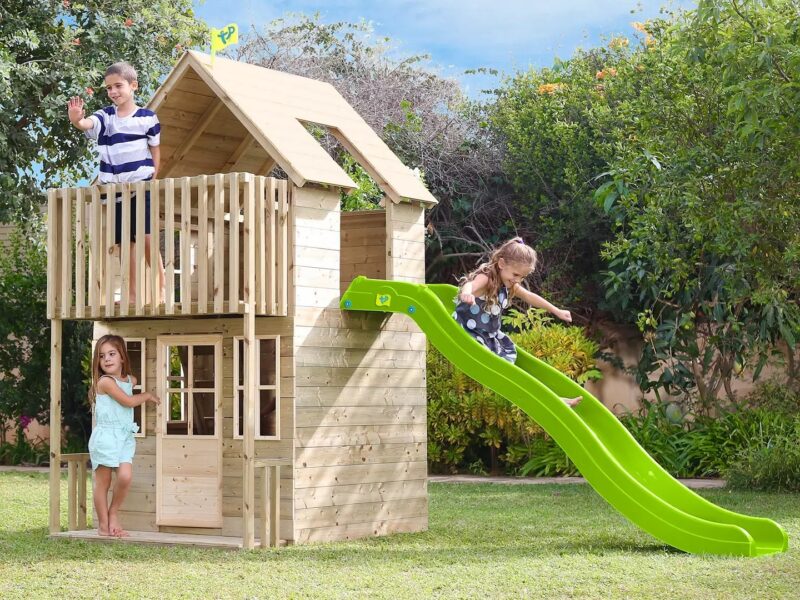 2-storey playhouse with slide