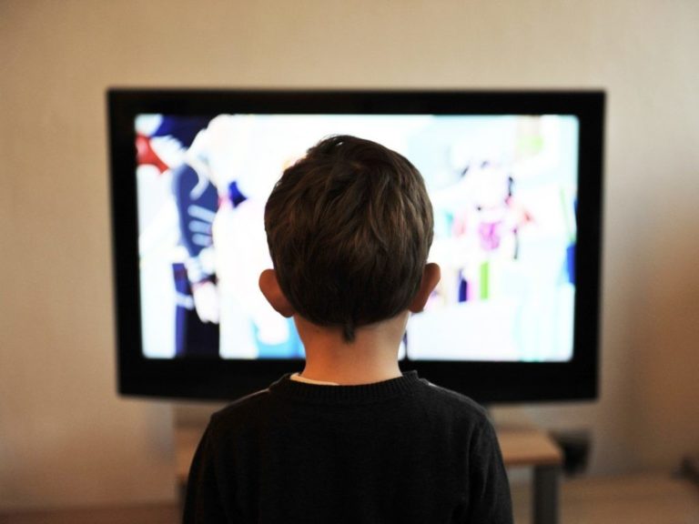 Child watching TV