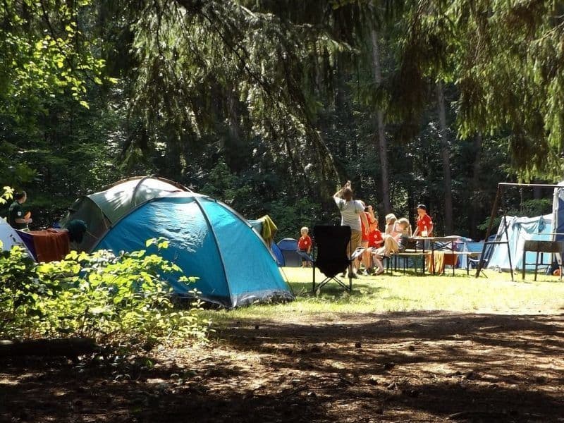 A family camping trip