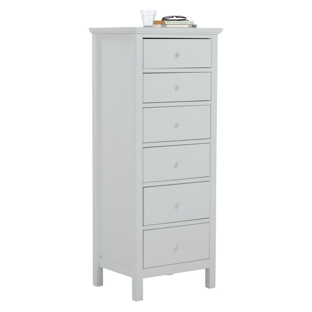 6 drawer chest - grey