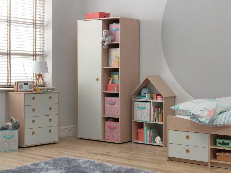 Children's furniture with grey doors