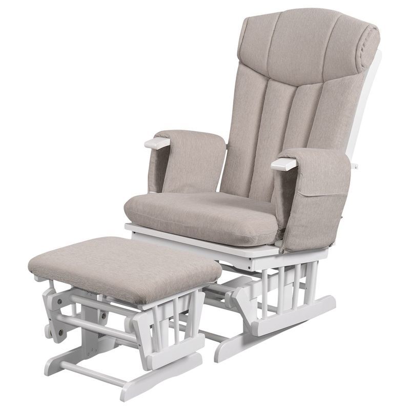 Nursing chair with footstool