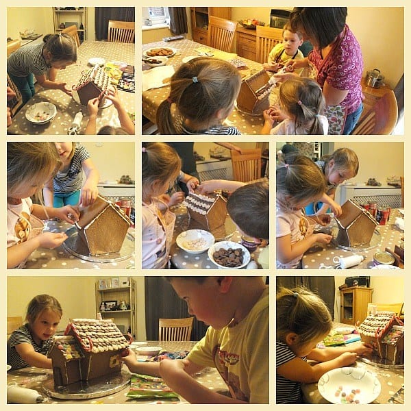 Decorating the Gingerbread House