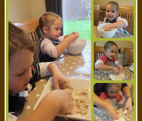 Mixing the ingredients in a bowl