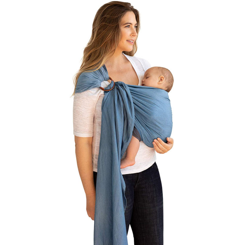 Ring sling baby carrier