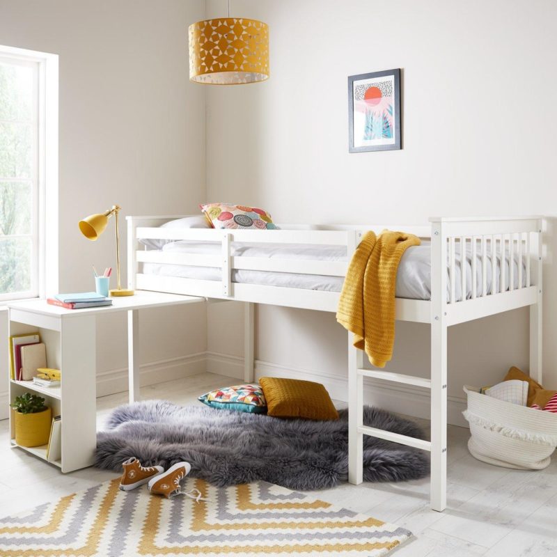 mid sleeper bed with desk