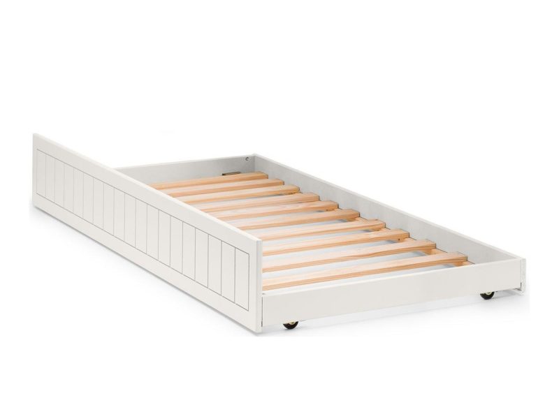 White-painted underbed truckle