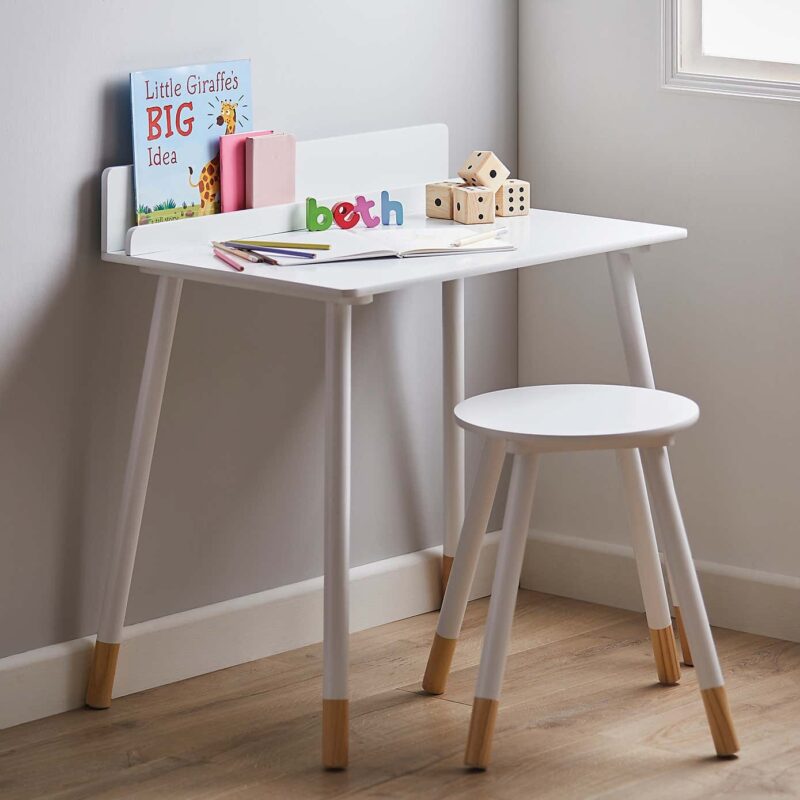 Large desk and stool set