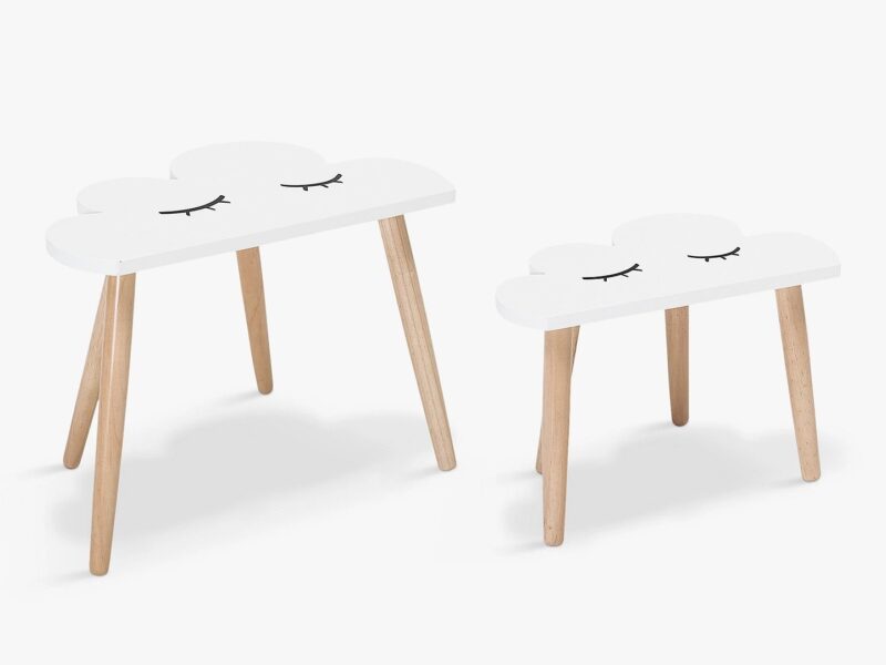 Pair of cloud-shaped tables