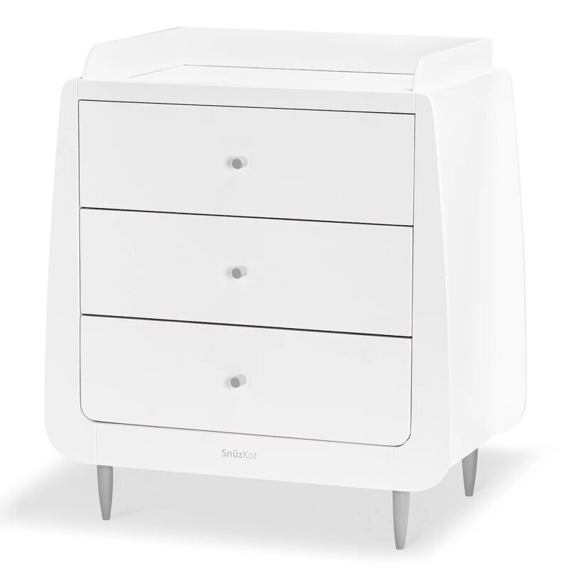 White, 3-drawer dresser unit