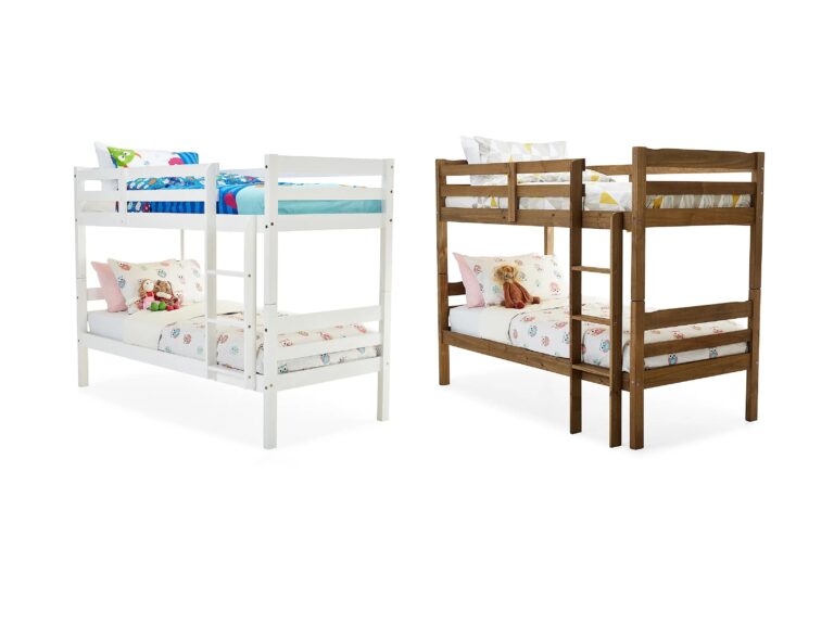 White and natural pine bunkbeds