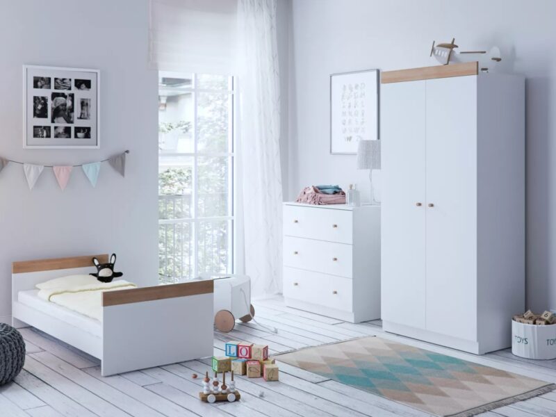 Grey/oak nursery furniture