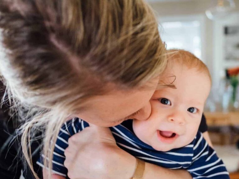 Holding a baby