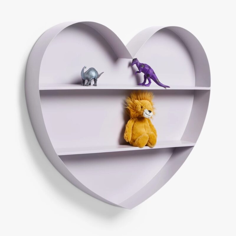 Heart-shaped wall shelf