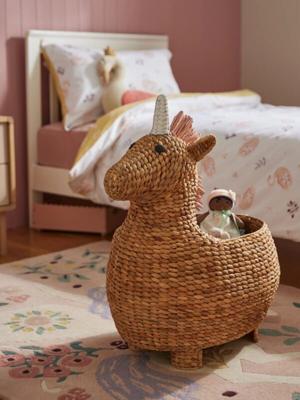 Unicorn themed storage basket