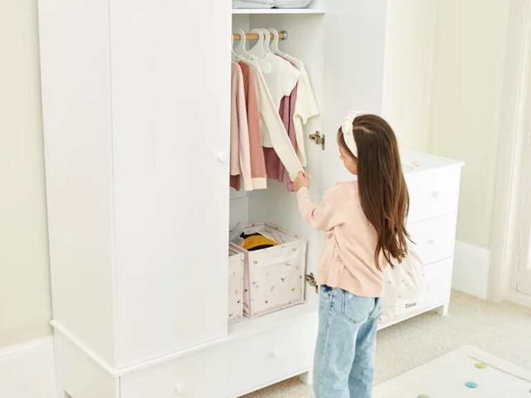 White-painted children's wardrobe