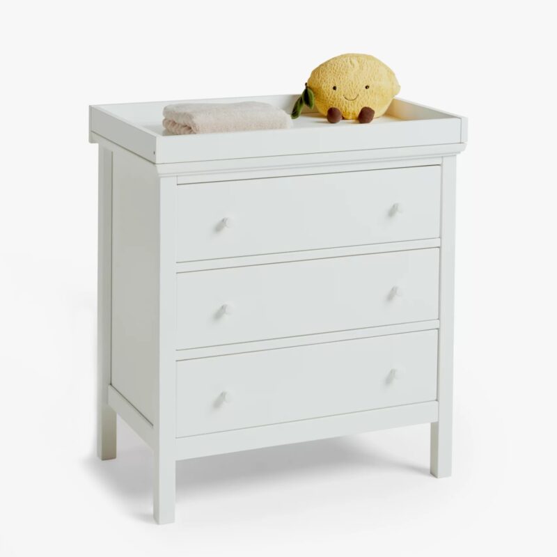 3-drawer dresser with changer top