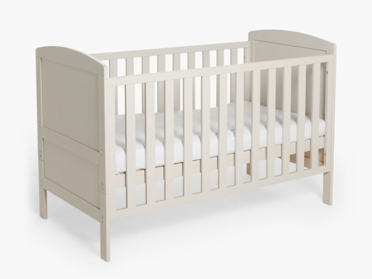 Linen-grey painted cotbed