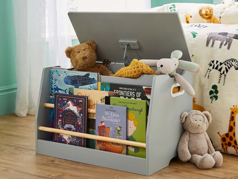 Kid's toy box and book case