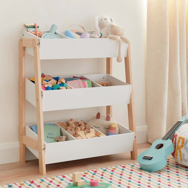 3-tier open toy storage unit