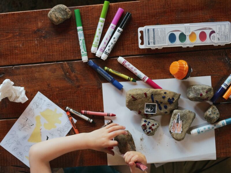 Using an old table as a craft bench