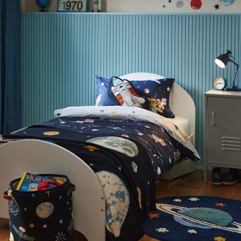 Space rockets theme bedroom