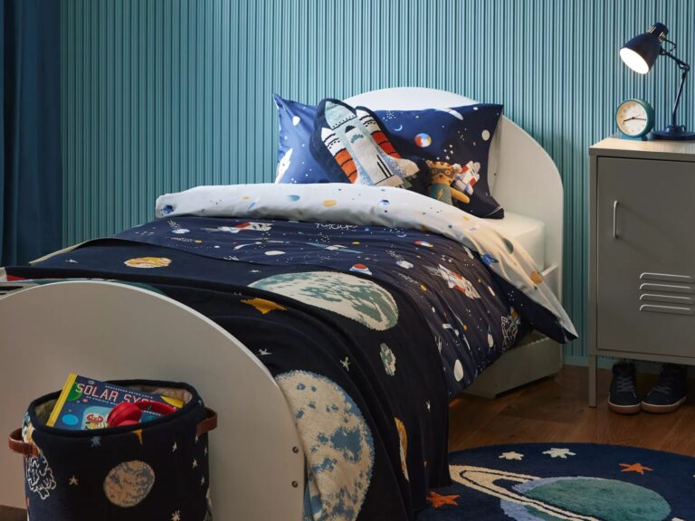 Space rocket themed bedroom