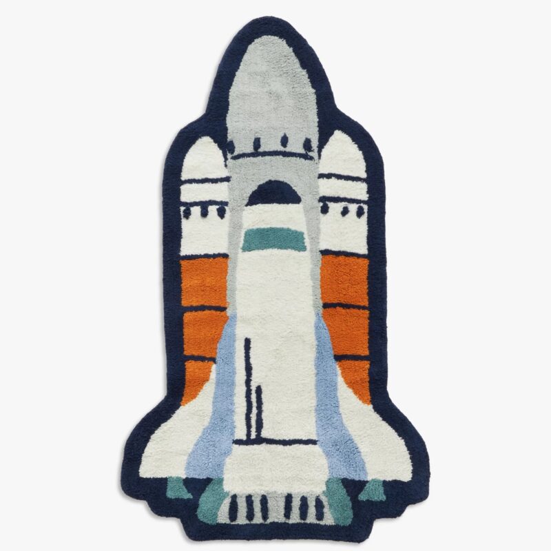 Space rocket rug