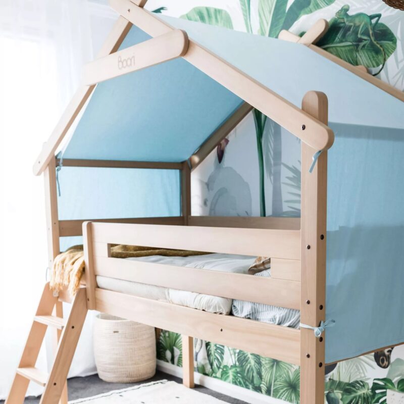 Kid's loft bed with canopy