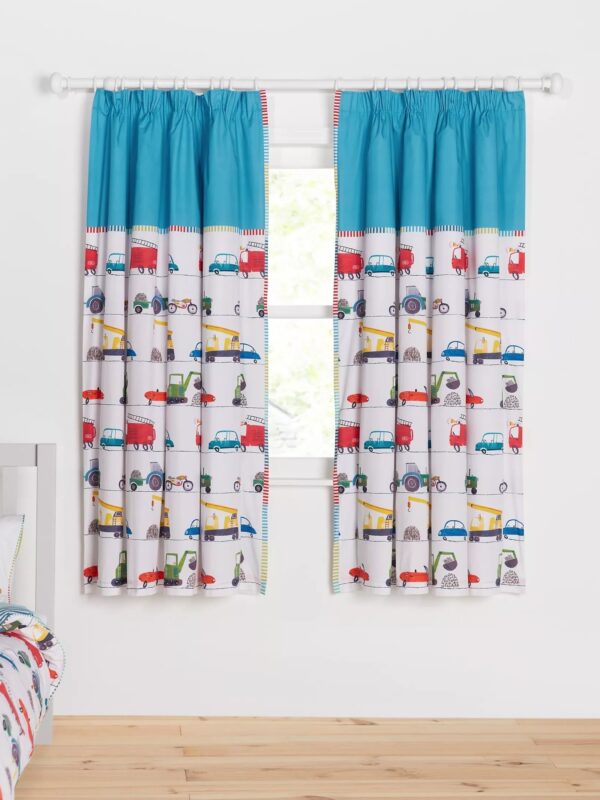 Trucking theme curtain