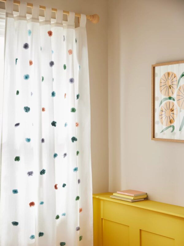 Pom Pom pattern curtains