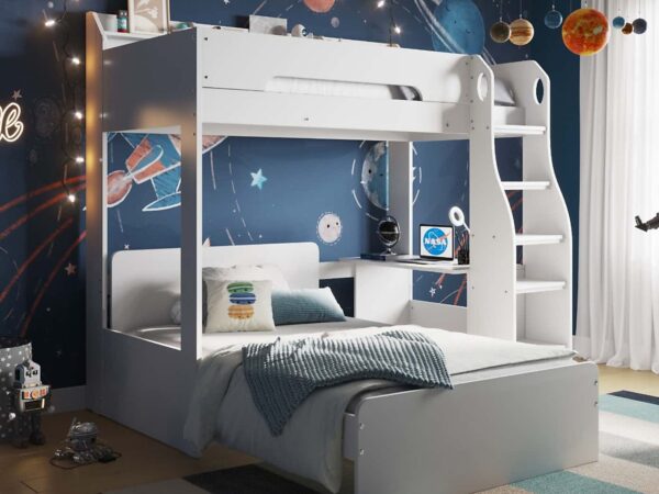 L-shaped bunk bed